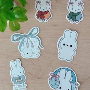 bunny stickers | coquette bunny | winter | fall