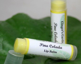 Pina Colada Lip Balm Natural Tropical Coconut Pineapple with Jojoba