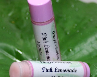 Pink Lemonade Lip Balm with natural coconut, almond and mango butter