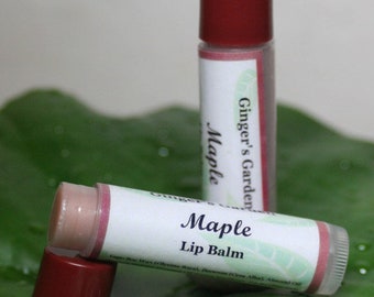 Maple Lip Balm with coconut, almond, jojoba, lightly sweetened