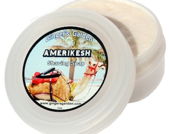 Amerikesh Vegan Natural Wet Shaving Artisan Shave Soap