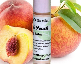 Fresh Peach Lip Balm with coconut almond jojoba Vitamin E Mango Butter
