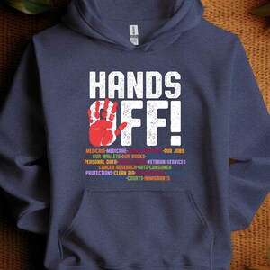 Hands Off Protest Hoodie, Political Activism Tee, Anti Trump Hoodie, Women&#39;s Rights Protest Hoodie, Environmental Rights Hoodie