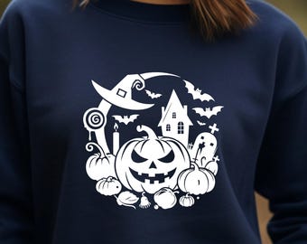 Disneyland Halloween Sweatshirt, Halloween Disney Sweatshirt, Halloween Party Sweatshirt, Mickey Minnie Halloween Sweatshirt