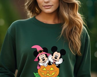 Mickey Minnie Halloween Sweatshirt, Halloween Disney Sweatshirt, Halloween Party Sweatshirt, Funny Halloween, Disney Halloween Tee