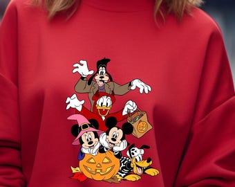 Halloween Disney Friends Sweatshirt, Happy Halloween Sweatshirt, Halloween Disney Sweatshirt, Halloween Party Sweatshirt, Funny Halloween