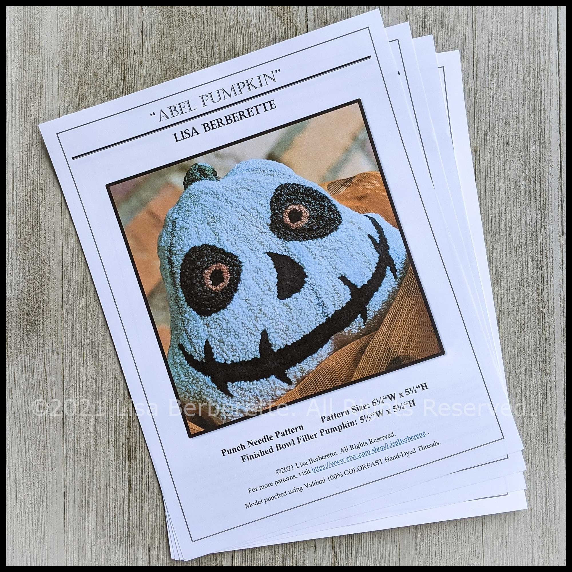 Abel - Punch Needle PDF Pattern - Digital Download – Halloween, Fall ...