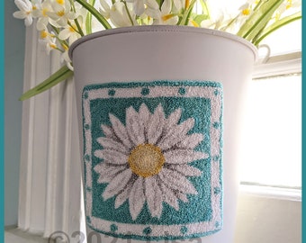 Daisy – Patrón PDF Punch Needle - Descarga digital – Primavera, Flor, Bordado, Enganche de alfombra