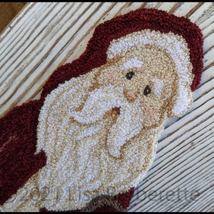 Santa Shepherd - Punch Needle Download PDF - Christmas Santa and Sheep ...