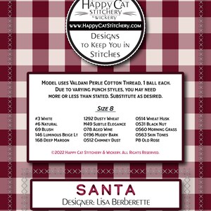 Santa Shepherd - Punch Needle Download PDF - Christmas Santa and Sheep ...