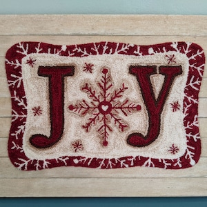 Snowflake Joy - Punch Needle PDF Pattern - Digital Download – Christmas, Holiday, Joy, Winter, Snow