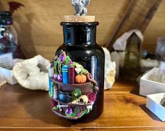 Oddities Shelf Apothecary Jar - Ready to Ship - Nature Witch Theme