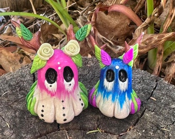 Fae Woodland Ghosts Set of 2 - Ready to Ship - Nature Spirit Figurine Home Decor