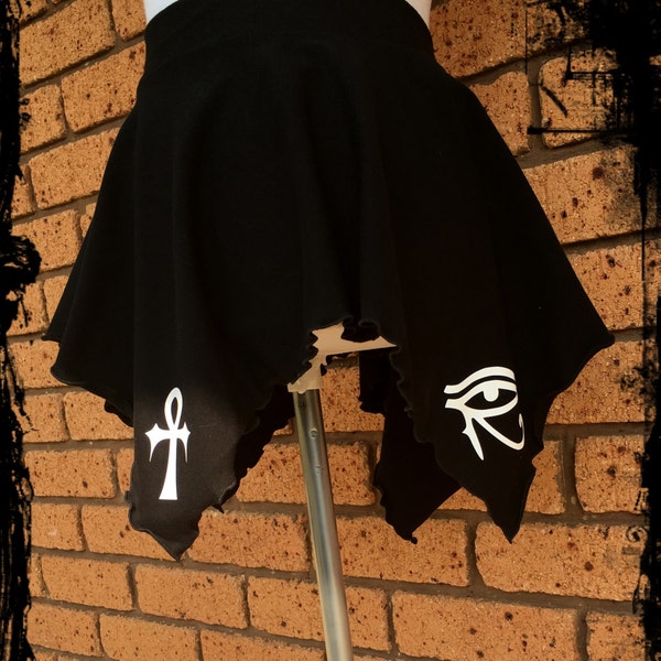 Egyptian Hieroglyph Pixie Skirt Size Medium - Ready to Ship