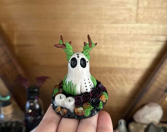 Woodland Ghost - Ready to Ship - Candles Forest Sprite Halloween Decor Figurine