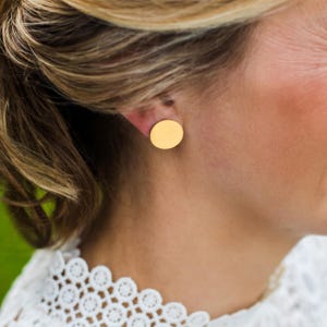 Ohrstecker, Ohrringe, Kreis, rund, 15 mm - matt, Edelstahl Ohrstecker, Ohrstecker Gold, Rosegold, hypoallergen, Ohrschmuck für Damen