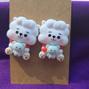 BT21 stud earrings
