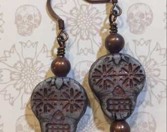 Sugar Skull Halloween Earrings