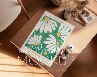 Poster Mockup, A4 A3 ISO, Realistic Shadow PSD Template (Digital Download)