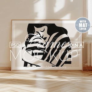 Horisontell dukrammodell, liggande PSD-mall (digital nedladdning)