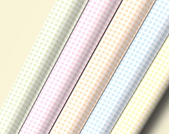 Papel de regalo de cuadros vichy, rollo de papel de regalo a cuadros de género neutro, estampado de picnic a cuadros o para celebraciones