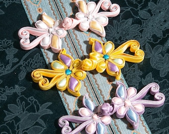 Handmade Butterfly Flower Chinese Frog Closure (8.8x4.5cm 1pcs/pack)