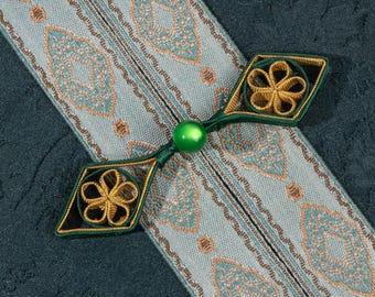 Handcrafted Traditional Knotwork Button Exotic Textile Fasteners for Cheongsams & Artisanal Garments