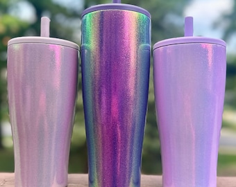 Purple Haze Glitter Tumbler: Custom Epoxy-Free HydroJug, Stanley, Brumate, Owala