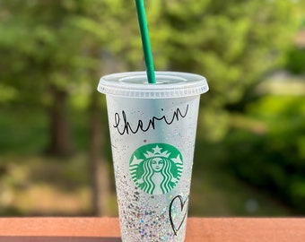 Custom Hand-Glittered Starbucks Cold Cup