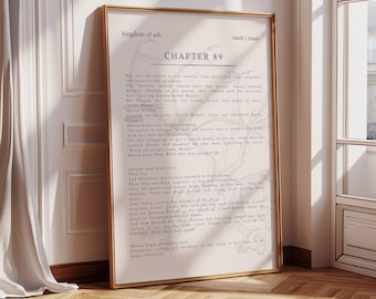 TOG Throne of Glass Quote Manon Blackpeak  Print Gift Booktok Inspiration Sarah J Maas Minimalist Wall Art Digital Download Book Chapter