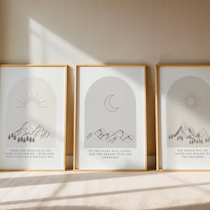 Paquete de pósteres de Acotar I Trono de cristal Cita de Maasverse Impresión de estilo inspirado en el universo de Sarah J Maas Descarga digital minimalista de Booktok