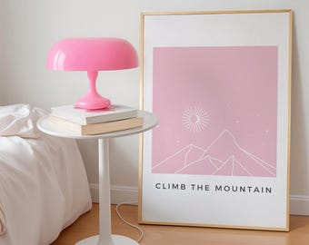 Acotar I Sarah J Maas Inspired Quote Print Poster Booktok Minimalist Digital Download Nesta Landscape Poster Climb The Mountain Quote Art