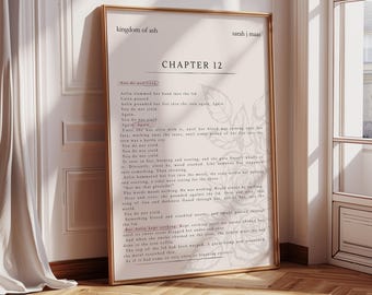 TOG Throne of Glass Quote Fireheart Print Gift Booktok Inspiration Sarah J Maas Minimalist Aesthetic Wall Art Digital Download Book Aelin