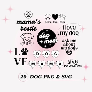 Dog Mom SVG Bundle, Dog Shirt Designs, Dog Paw Vector, Dog Typography SVG Designs, Dog Quotes SVG, Dog Lover svg, Paw Print, Dog mom svg