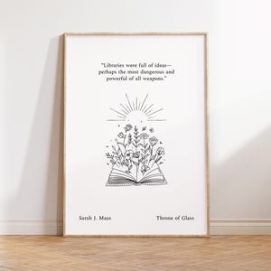 Throne Of Glass Digital Print | Digital Posters | Book Quotes Print | Bookish Posters | Book Lover Art Print | Art | Sarah J. Maas I Booktok