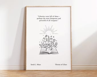 Throne Of Glass Digital Print | Digital Posters | Book Quotes Print | Bookish Posters | Book Lover Art Print | Art | Sarah J. Maas I Booktok