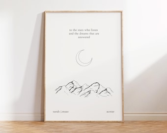 Velaris Landscape Acotar Inspired Print Gift Booktok Inspirational Sarah J Maas Minimalist Aesthetic Wall Art Digital Download Bookish Print