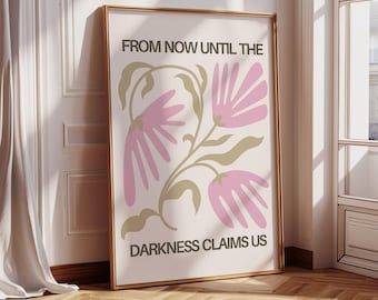 TOG Throne of Glass Inspired Flower Print Quote Booktok Sarah J Maas Minimalist Aesthetic Wall Art Digital Download Manon Blackpeak Abraxos