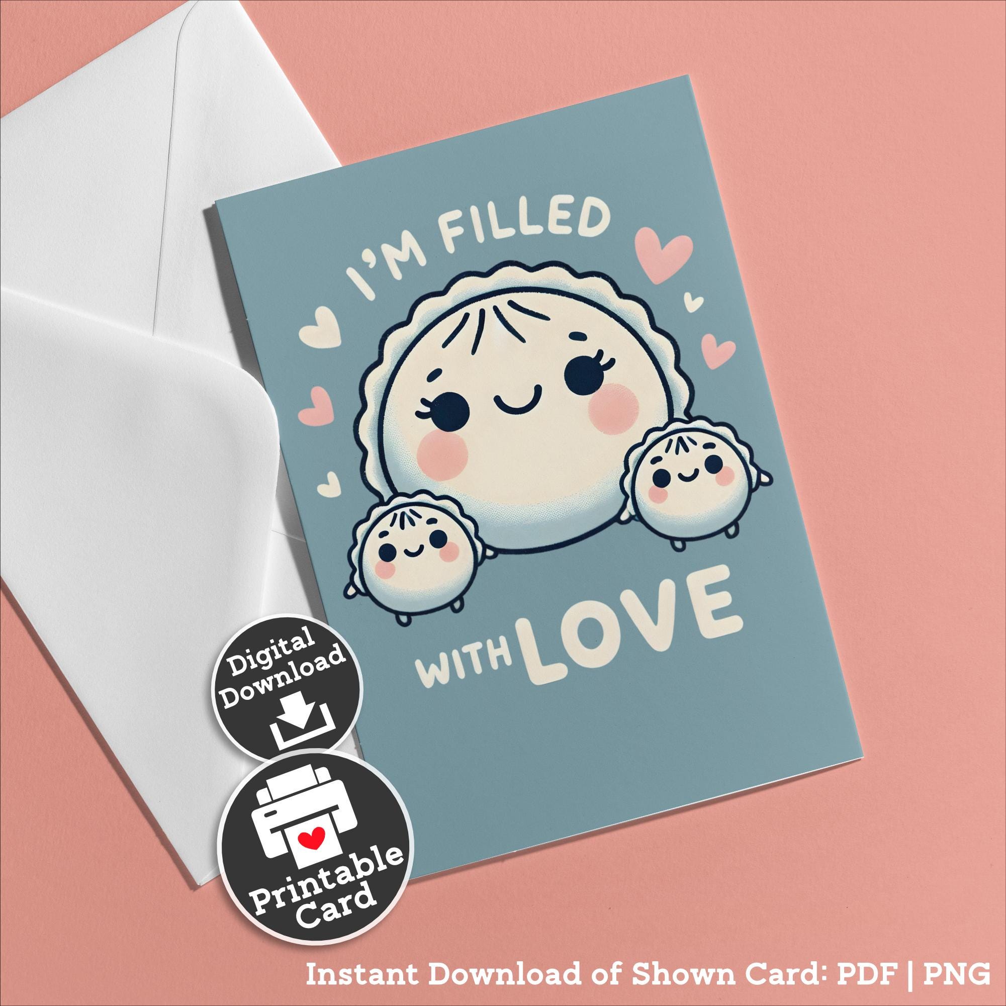 Printable Foodie Wife Valentines  Card From Kid for Mom Who Loves  Asian Food Birthday Card from Child Mothers Day Love Pun Instant Download