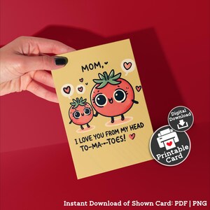 Printable Gardening Mothers Day Card From Kid for Mom Gardener Birthday ...