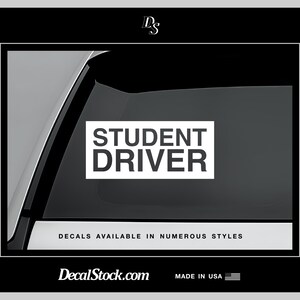 Rechthoekige sticker voor studentchauffeur