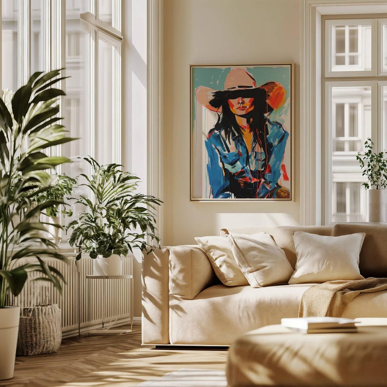 Cowgirl Art Print: Neutral Western Decor (digital Download)_068 - Etsy