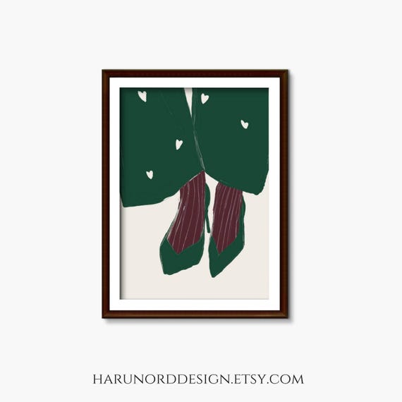 Trendy Women’s Shoe Art Poster: Modern Feminine Artwork for Dressing Rooms_788