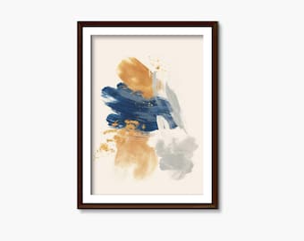 現代アート、カラフルな現代アート作品、ペイントのカラーストローク