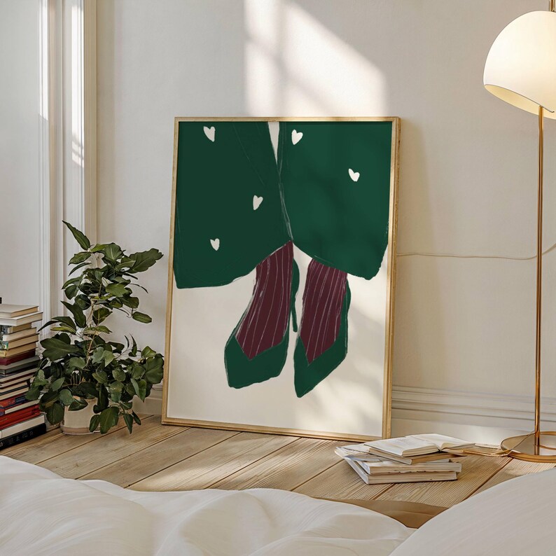Trendy Women’s Shoe Art Poster: Modern Feminine Artwork for Dressing Rooms_788 image 3