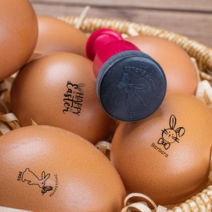 Custom Easter Egg Labels,Farm Stamp,Easter Hen and Easter Eggs Stamps,Farm Stamp,Chicken Egg Stamp, Mini Egg Stamp, Easter Bunny  Stamp