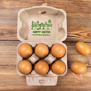 Custom Egg Carton Box Stamp,Farm Fresh Name Stamp, Egg Cartons Gift,Cute Egg Stamp,Farm Stamp, Eggs and greenery,Quail Egg Carton Stamp