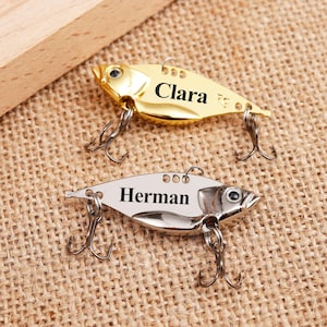 Custom Engraved Fishing Lure,Fishing gift Custom Lure,Metal Fishhook,Fishing Lure,Retirement Gift,Wedding Fishing Lures