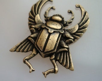 SteamPunk Beetle Bug, Jewelry Supply or Embellishments, USA Brass, Nice Brass Ox, NO Raw Brass, Quality Component