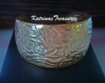 SPARATIC PATTERNED Cuff, Nice Quality Brass Cuff, Feels Good On, Easy To Embellish, USA,